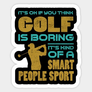 Golf Smart People Sport Sticker